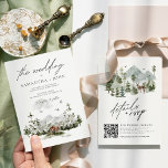 Rustikaler Bergwald Boho Hochzeitsdetails und Einladung<br><div class="desc">Rustikaler Bergwald Boho Hochzeitsdetails und Einladung</div>