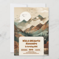 Rustikaler Bergwald Evergreen 1. Geburtstag