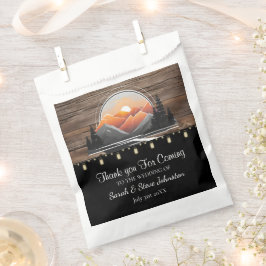 Rustikaler Bergwald Sonnenuntergang Gastgeschenk H Geschenktütchen