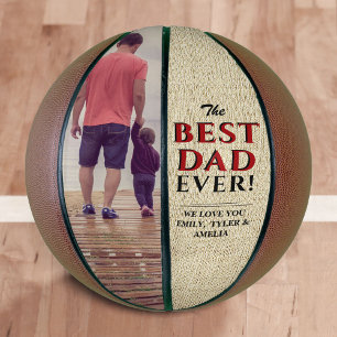 Rustikaler Best-Dad-Ever-Father's-Day-Foto Basketball