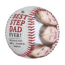 Rustikaler Best Step Vater je 2 Foto Vatertag Bas Baseball