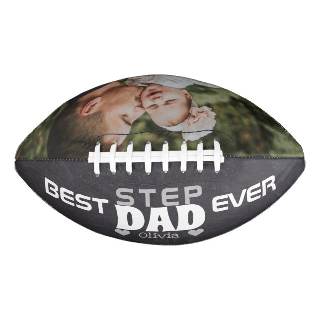 Rustikaler Best Step-Vater je benutzerdefiniertes  Football (Vorderseite)