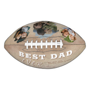 Rustikaler bester Vater 3 FotoCollage Vatertag Football