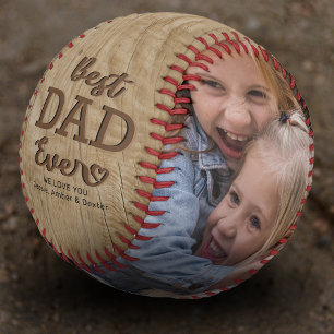 Rustikaler bester Vater je Foto Baseball