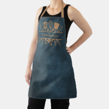Rustikaler Blaue Smock mit Spatulas und Whisky