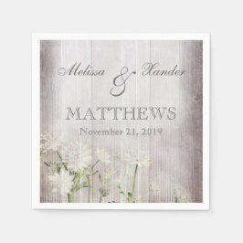 Rustikaler Blumencocktail Papier Napkins Serviette