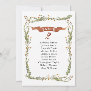 Rustikaler Blumenhochzeitsplan. Landhochzeit Einladung