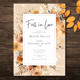 Rustikaler Boho Fall in der Liebe Rostflora Brautp Einladung