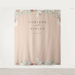 Rustikaler Boho-Oase-Rahmen-Foto-Hintergrund Wandteppich