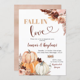 Rustikaler Boho Pumpkin Fall Liebe Engagement Part Einladung