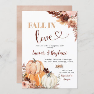 Rustikaler Boho Pumpkin Fall Liebe Engagement Part Einladung