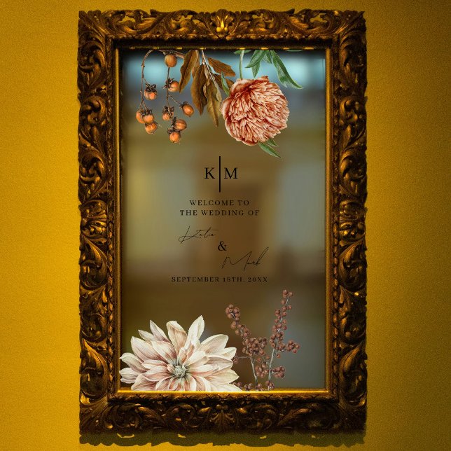 Rustikaler Boho Willkommen bei unserem Hochzeitska Fensteraufkleber (Rustic Boho Welcome To Our Wedding Decal)