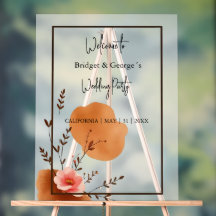 Rustikaler botanischer Herbst Rahmen Hochzeitsempf