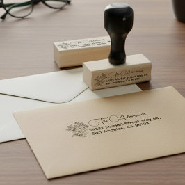 Rustikaler botanischer Name & Süße elegante Rückse Gummistempel