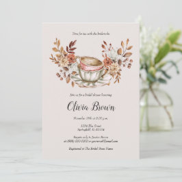 Rustikaler Bridal Tee Einladung