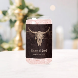 Rustikaler Bullskull Hochzeit Land Western Textur Dosenglas