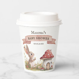 Rustikaler Bunny Baby Duschkopf Papiertasse Pappbecher