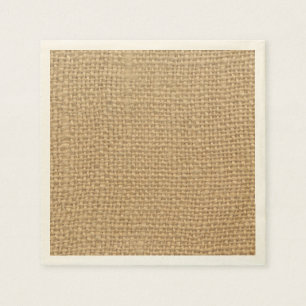 Rustikaler Burlap Hintergrund Serviette