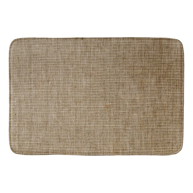 Rustikaler Burlap Nature Pattern Bath Mat - Erdung Badematte (Vorderseite)