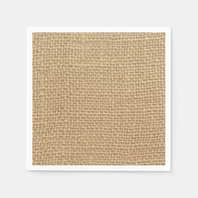Rustikaler Burlap Serviette (Vorderseite)