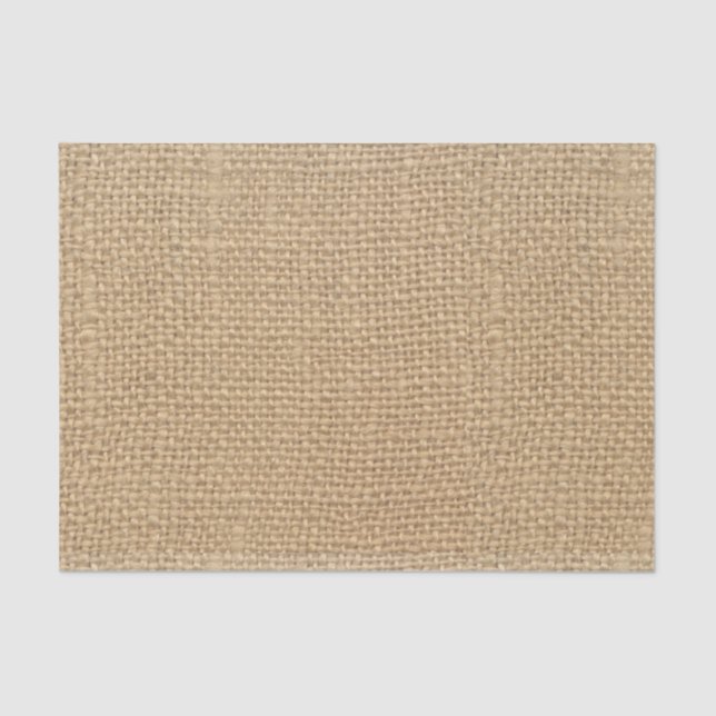 Rustikaler Burlap Vintag Brown Hintergrund Seidenpapier (Vorderseite)