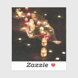 Rustikaler Candlelight Vinyl Sticker - individuell