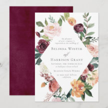 Rustikaler Charm Burgundy Blush Diamond Blumenzang
