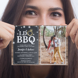 Rustikaler Charm "I DO GRILLEN" Engagement Party Einladung