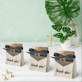 Rustikaler Charm Wedding Burlap & Lace Barn Wood Geschenkschachtel