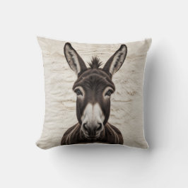 Rustikaler Charme: Donkey Black and White Kilim Pi Kissen