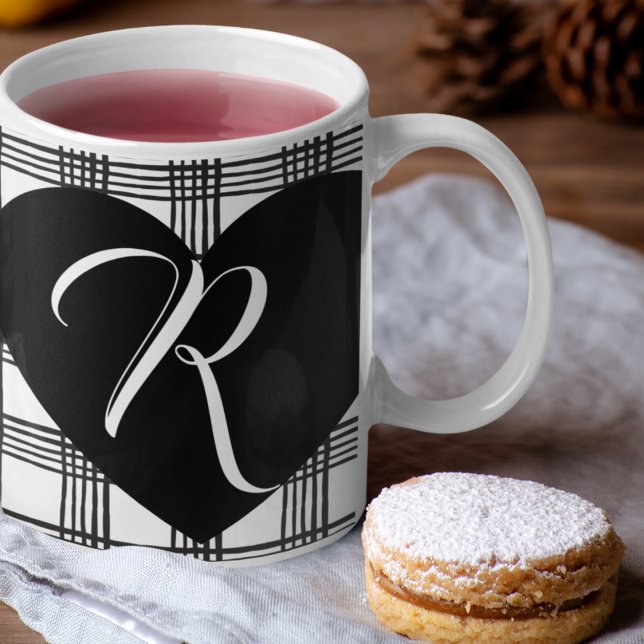 Rustikaler Chic Bauernstil mit Monogramm Kaffeetasse (Farmhouse mug)