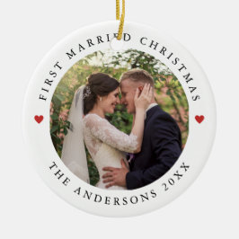 Rustikaler Chic | Erste Verheiratete Weihnachten m Keramik Ornament