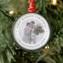 Rustikaler Chic | Erste Verheiratete Weihnachten m Ornament Aus Metall