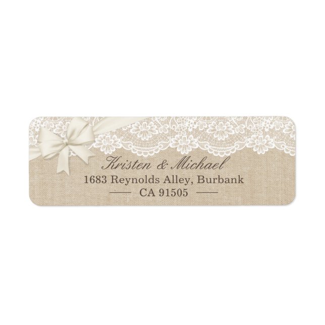 Rustikaler Chic Ivory Burlap Lace Ribbon (Vorne)