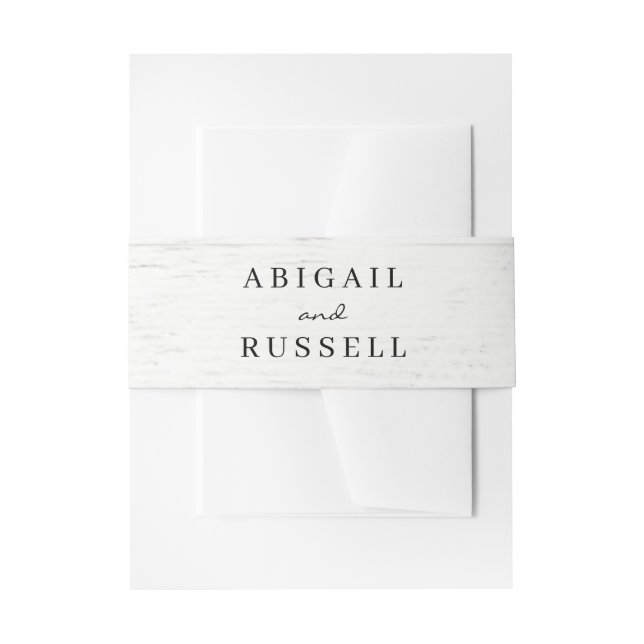 Rustikaler Chic Wedding Einladung Bauchband Einladungsbanderole (Vorderseite Beispiel)