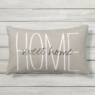 Rustikaler Chic Zuhause Sweet Zuhause Lendenkissen