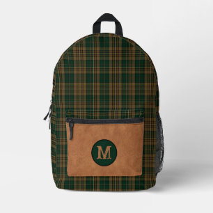 Rustikaler Clan Fitzsimmons Kariert Mit Monogramm Bedruckter Rucksack