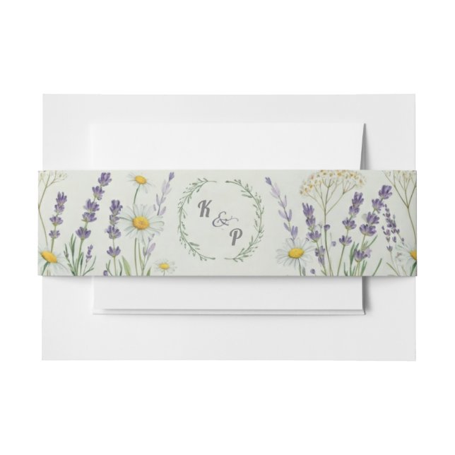 Rustikaler Cotgingcore Hochzeitsband Einladungsbanderole (Vorderseite Beispiel)