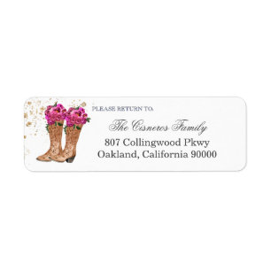 Rustikaler Cowboy Stiefel Hot Pink Rose Adressetik