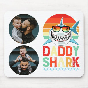 Rustikaler Daddy Shark Vatertag Mousepad