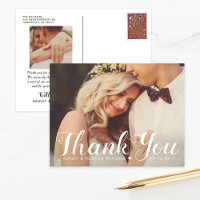 Rustikaler Dank, dass Sie Script Wedding Foto gebü