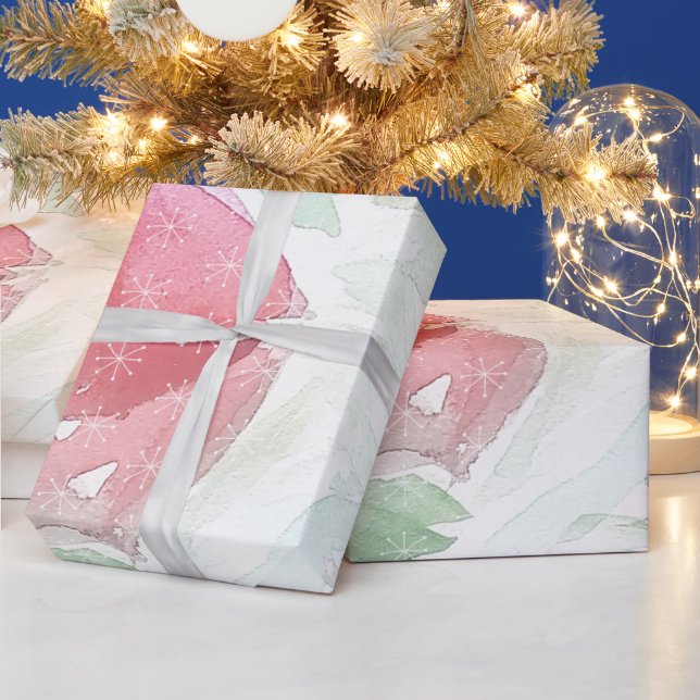 Rustikaler Dorfschnee Geschenkpapier (Feiertage)