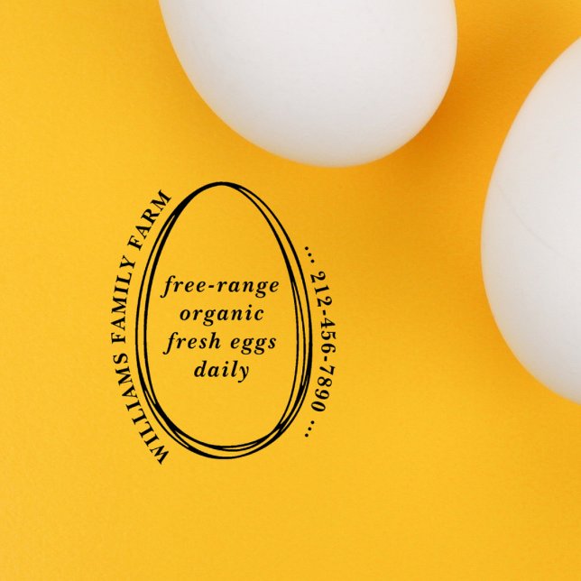 Rustikaler einfacher Eierkarton Bauernhof Eigener  Gummistempel (Von Creator hochgeladen)