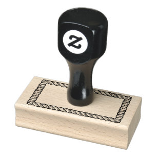 Rustikaler, einfacher rechteckiger 1x2-Rahmen Gummistempel