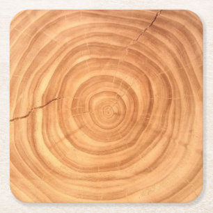 Rustikaler Elm-Körner-Zweig-Untersetzer Rechteckiger Pappuntersetzer