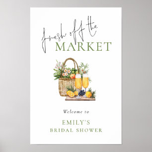 Rustikaler Empfang Fresh off Market Brautparty Poster