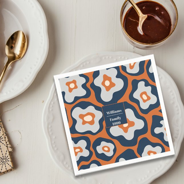 Rustikaler Erntedank Florals Individuelle Name Serviette (Von Creator hochgeladen)