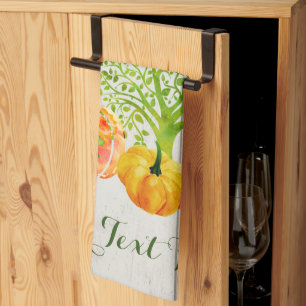 Rustikaler Erntedank Geschirrtuch