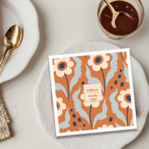 Rustikaler Erntedank Orange Florals Individuelle N