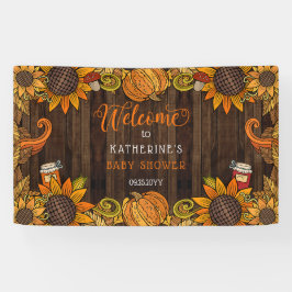 Rustikaler Fall | Babydusche im Herbst Willkommen Banner